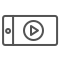 Ícono spots publicitarios y contenido para redes